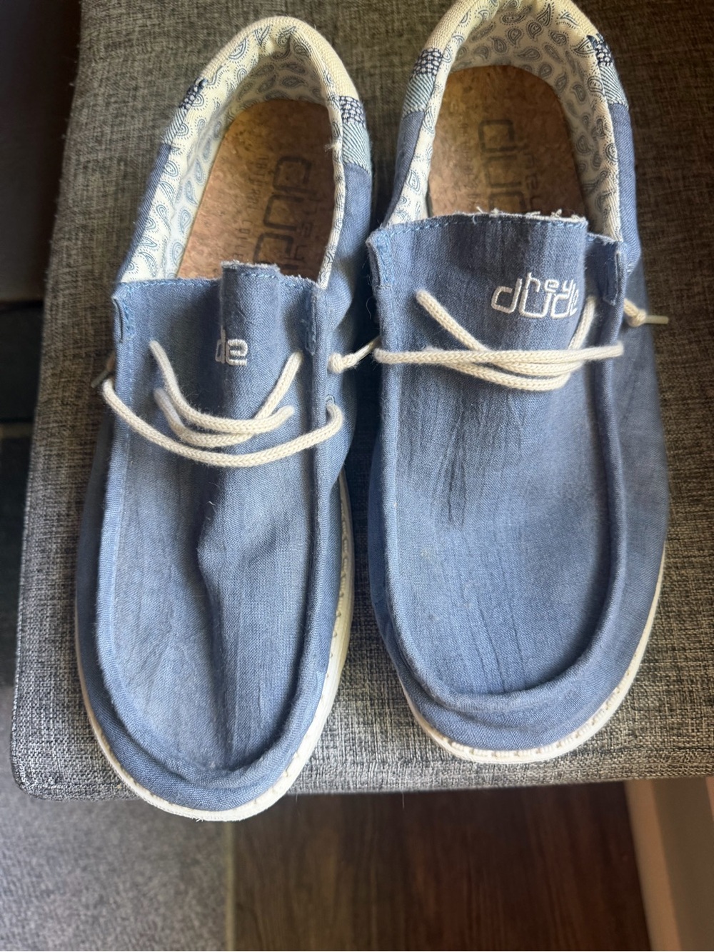 Hey Dude Casual Slip-On Loafers in Denim Blue denim
